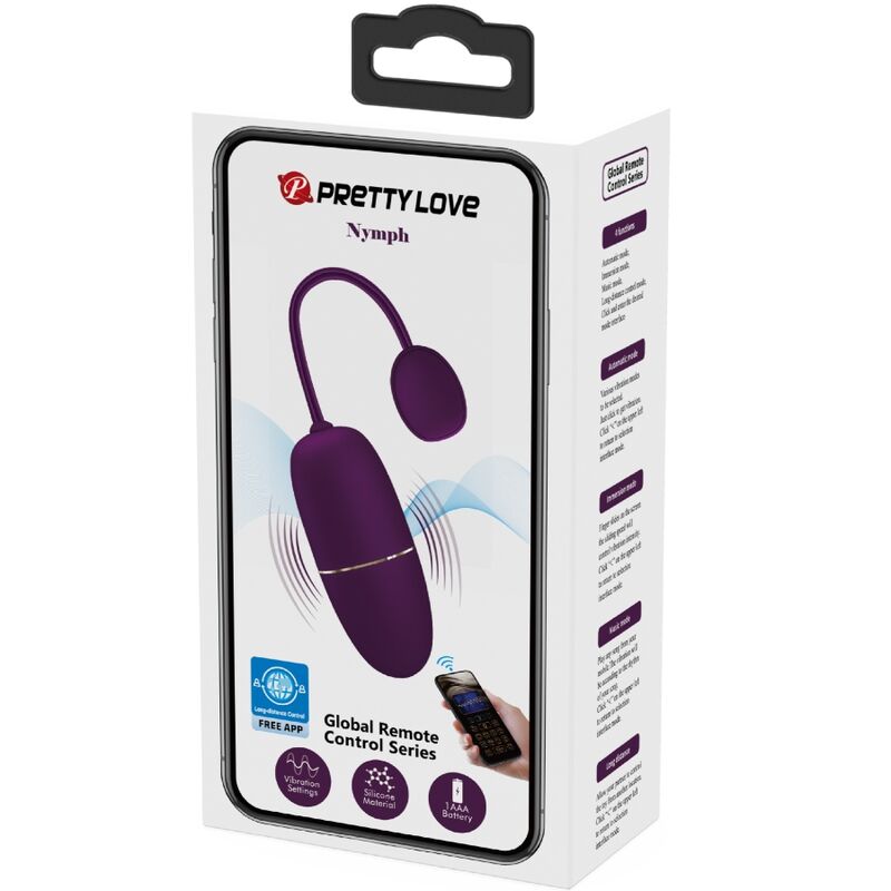 Pretty Love Nymph Vibrating Egg App Controlled Lila | Niks.fi verkkokauppa