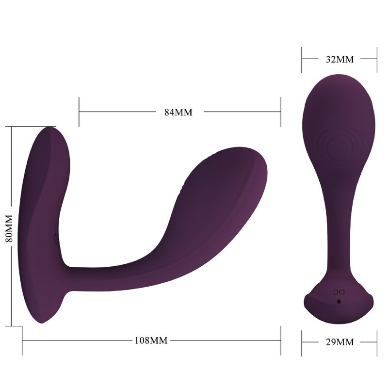 Pretty Love Baird G-Spot 12 Vibrations Rechargeable Lila App | Niks.fi verkkokauppa