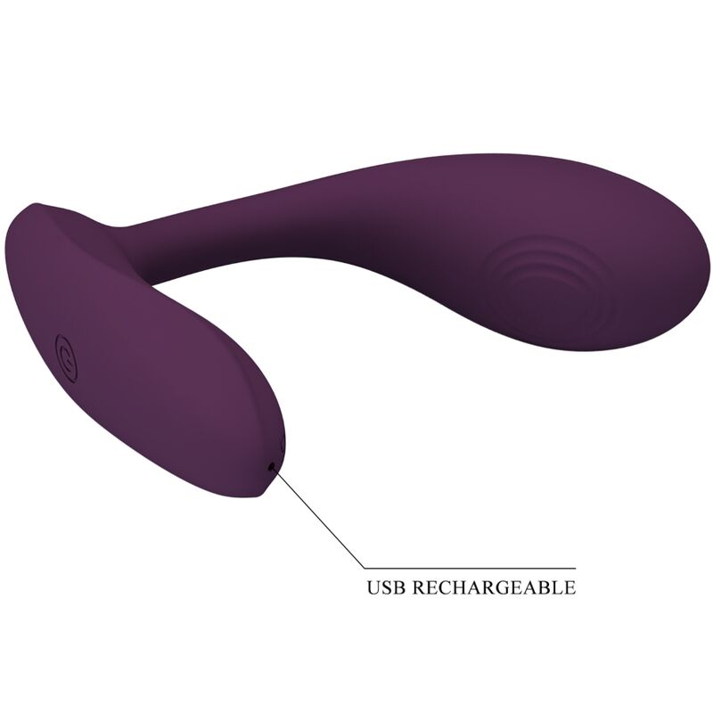 Pretty Love Baird G-Spot 12 Vibrations Rechargeable Lila App | Niks.fi verkkokauppa
