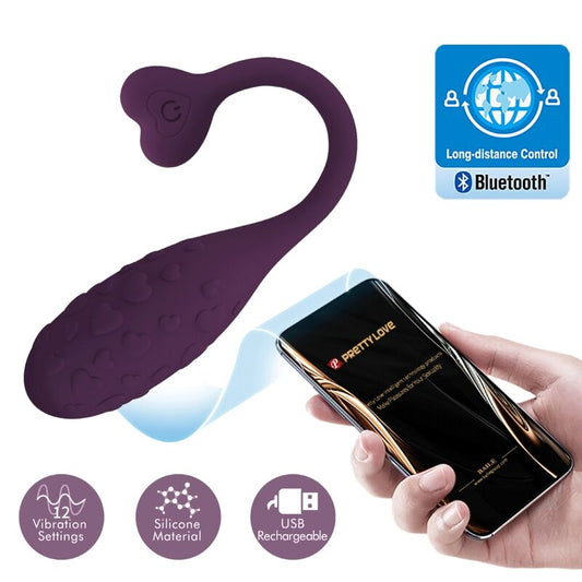 Pretty Love App Controlled Fisher Vibrating Egg Lila | Niks.fi verkkokauppa