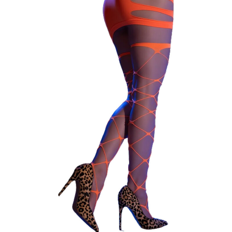 Chilirose Cr 4706 Cabaret Tights Orange S/M | Niks.fi verkkokauppa