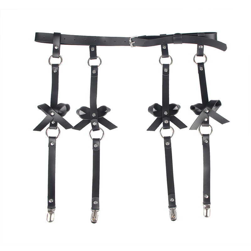 Subblime Leather Chainleg Harness Black One Size | Niks.fi verkkokauppa
