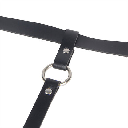 Subblime Leather Chainleg Harness Black One Size | Niks.fi verkkokauppa
