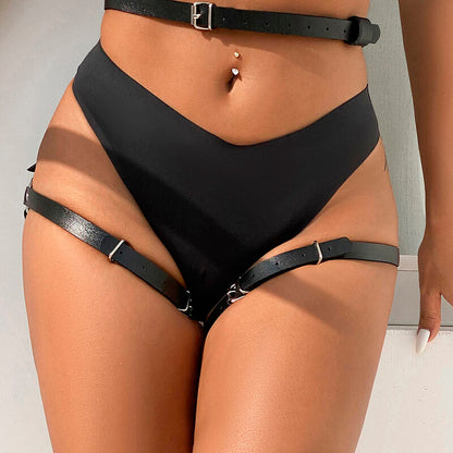 Subblime Leather Waist And Leg Harness Black One Size | Niks.fi verkkokauppa