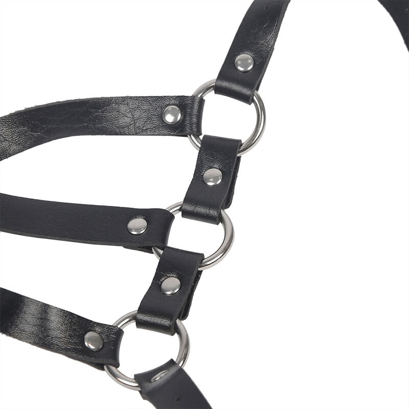 Subblime Body Harness Adjustable Straps Leather Black One Size | Niks.fi verkkokauppa