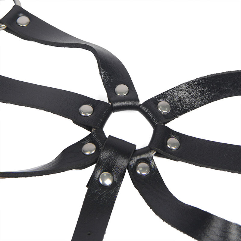 Subblime Body Harness Adjustable Straps Leather Black One Size | Niks.fi verkkokauppa