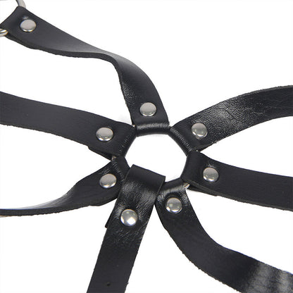 Subblime Body Harness Adjustable Straps Leather Black One Size | Niks.fi verkkokauppa