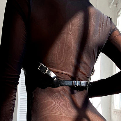 Subblime Leather Chest Harness Black One Size | Niks.fi verkkokauppa