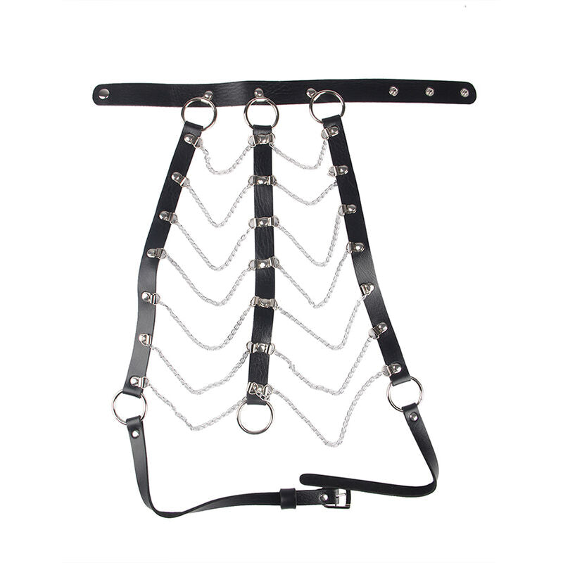Subblime Chest Harness Leather Chains Black One Size | Niks.fi verkkokauppa