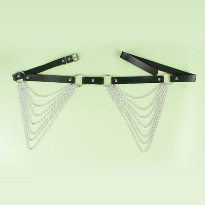 Subblime Leather Chainbelt Black One Size | Niks.fi verkkokauppa