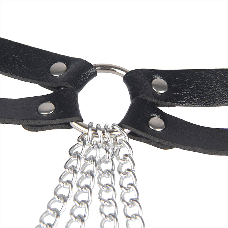 Subblime Leather Ring Chainbelt Black One Size | Niks.fi verkkokauppa