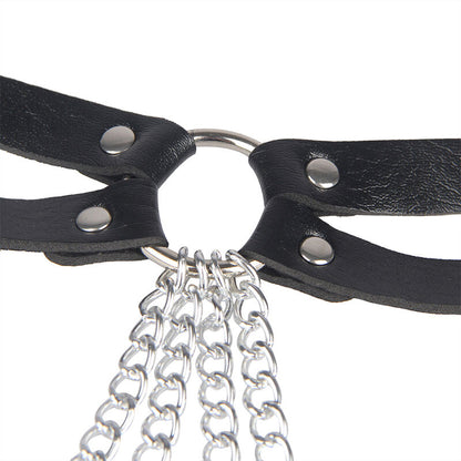 Subblime Leather Ring Chainbelt Black One Size | Niks.fi verkkokauppa
