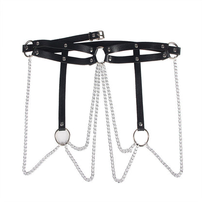 Subblime Leather Ring Chainbelt Black One Size | Niks.fi verkkokauppa