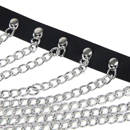 Subblime Chest Harness With Big Ring Chains One Size | Niks.fi verkkokauppa