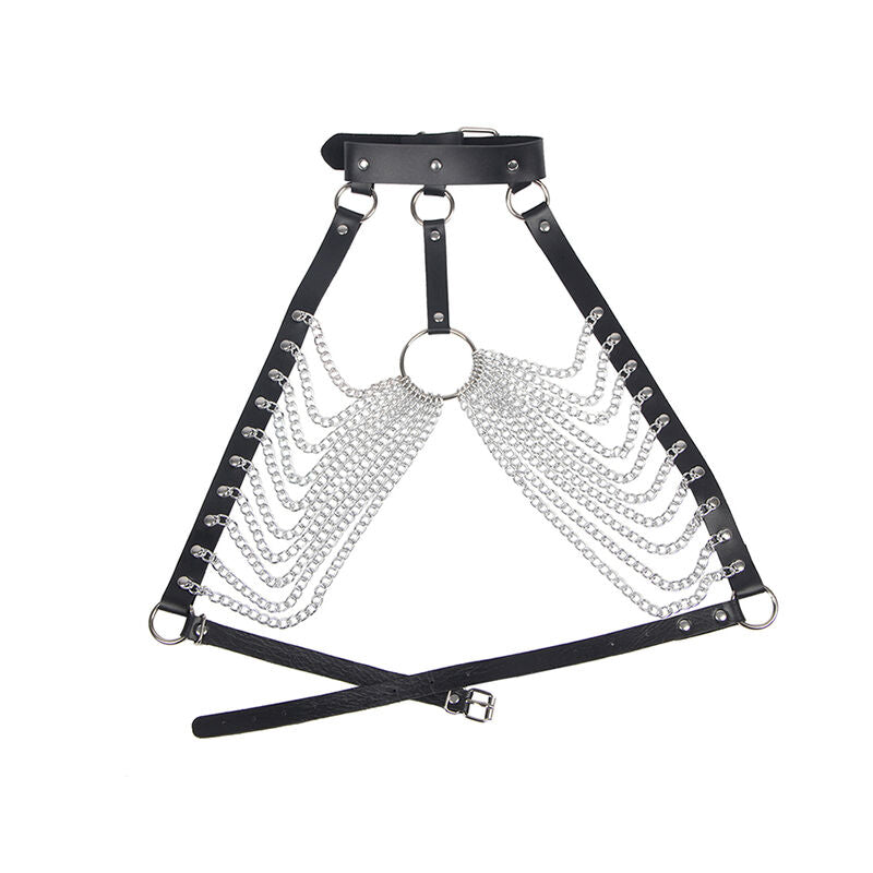 Subblime Chest Harness With Big Ring Chains One Size | Niks.fi verkkokauppa
