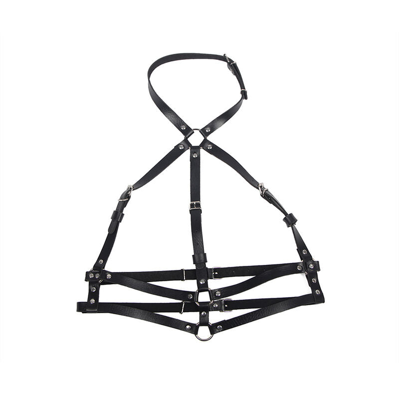 Subblime Leather Ring Chest Harness Black One Size | Niks.fi verkkokauppa