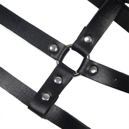 Subblime Leather Ring Chest Harness Black One Size | Niks.fi verkkokauppa