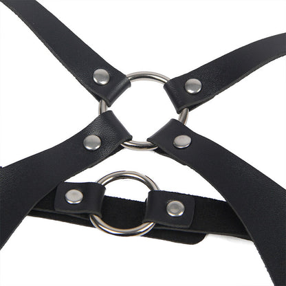 Subblime Full Body Harness With Leather Buckles Black One Size | Niks.fi verkkokauppa