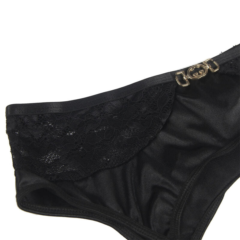 Subblimeset Of 3 Pieces Bra + Thong + Lace Garter Black S/M | Niks.fi verkkokauppa