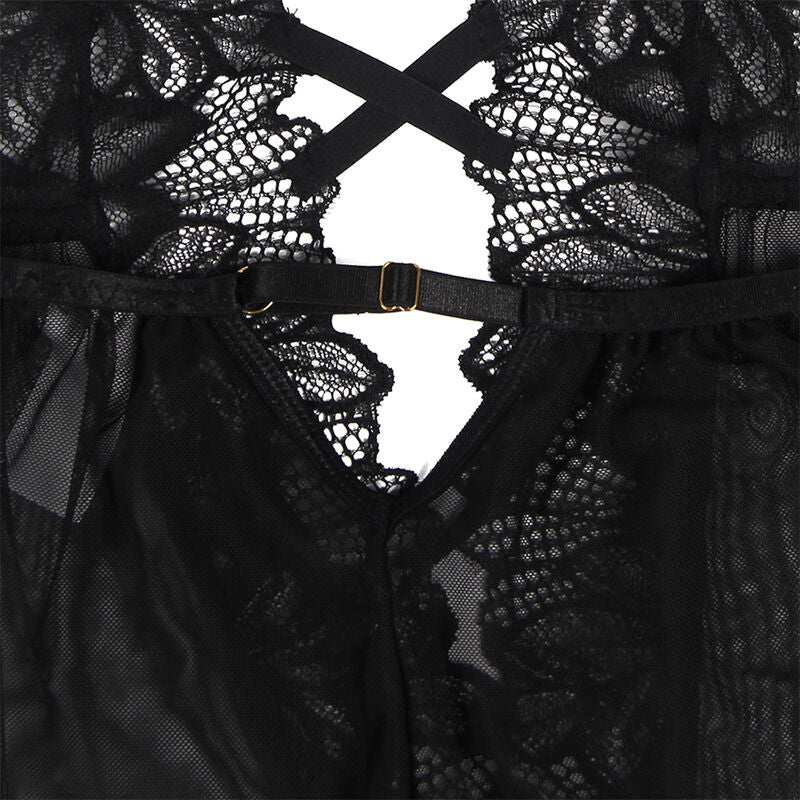 Subblime Teddy Halter Neck Bare Back Lace Black S/M | Niks.fi verkkokauppa