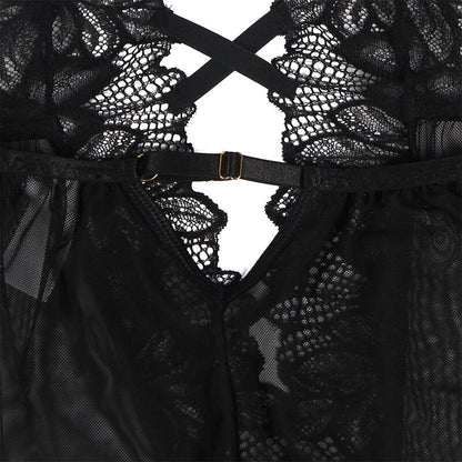 Subblime Teddy Halter Neck Bare Back Lace Black S/M | Niks.fi verkkokauppa