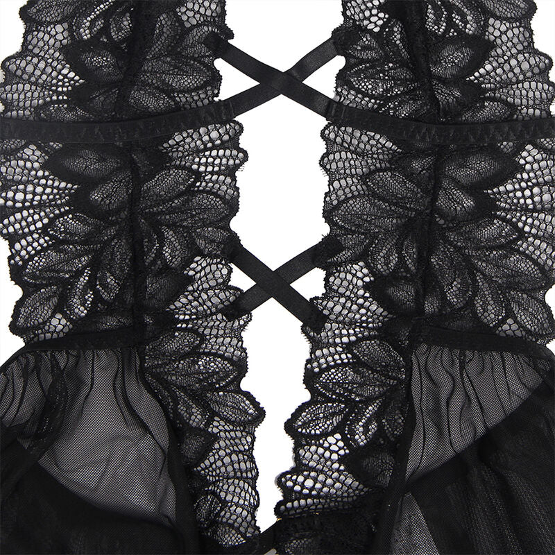 Subblime Teddy Halter Neck Bare Back Lace Black S/M | Niks.fi verkkokauppa