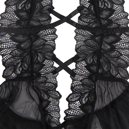 Subblime Teddy Halter Neck Bare Back Lace Black S/M | Niks.fi verkkokauppa