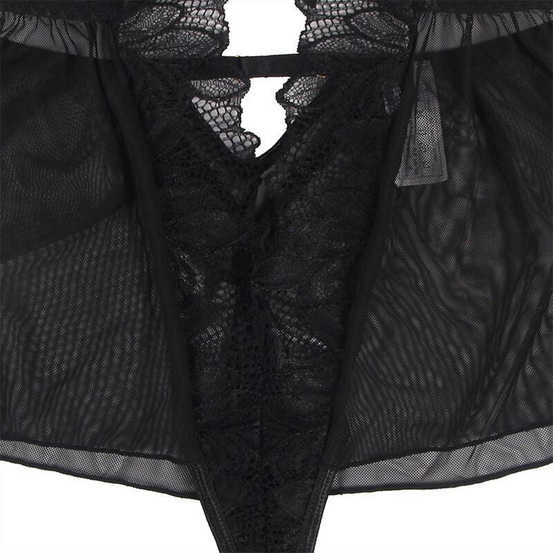 Subblime Teddy Halter Neck Bare Back Lace Black S/M | Niks.fi verkkokauppa