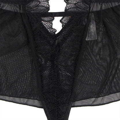 Subblime Teddy Halter Neck Bare Back Lace Black S/M | Niks.fi verkkokauppa
