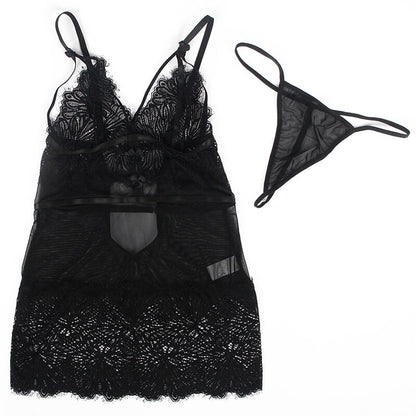 Subblime Babydoll With Adjustable Lace Straps Black S/M | Niks.fi verkkokauppa