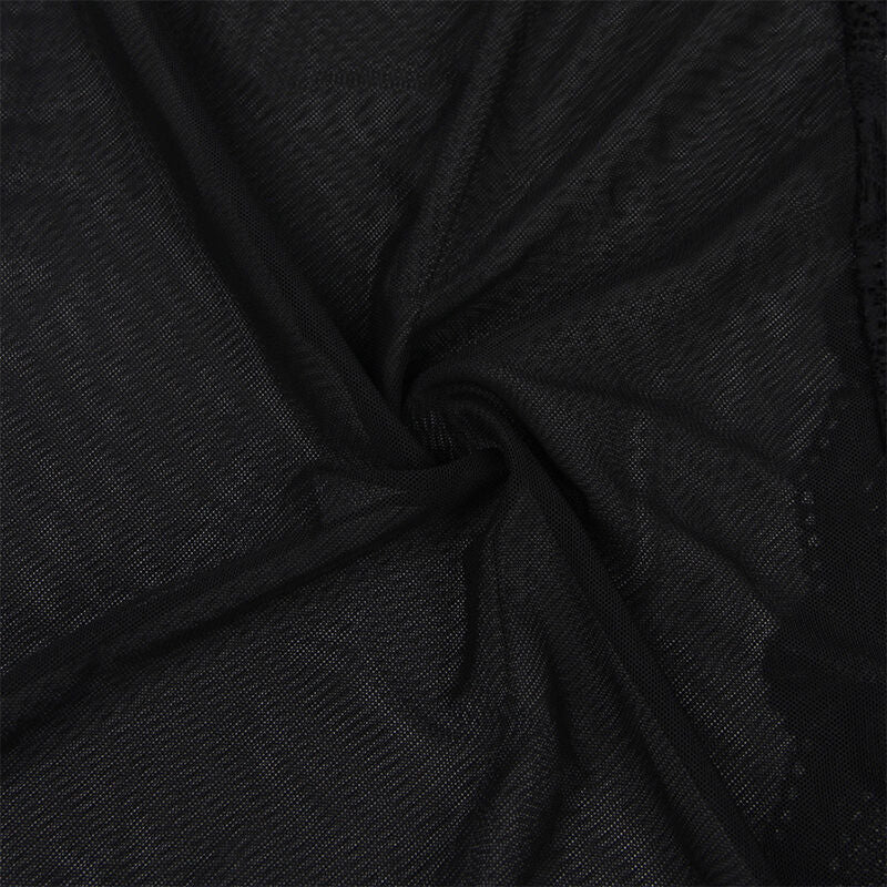 Subblime Transparent Fabric Robe With Lace Detail Black L/Xl | Niks.fi verkkokauppa