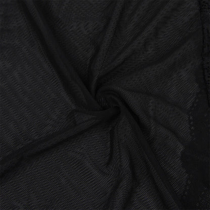 Subblime Transparent Fabric Robe With Lace Detail Black L/Xl | Niks.fi verkkokauppa