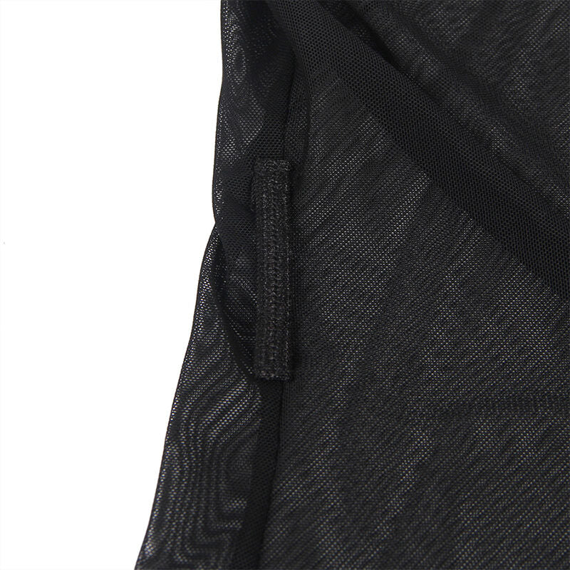 Subblime Transparent Fabric Robe With Lace Detail Black L/Xl | Niks.fi verkkokauppa