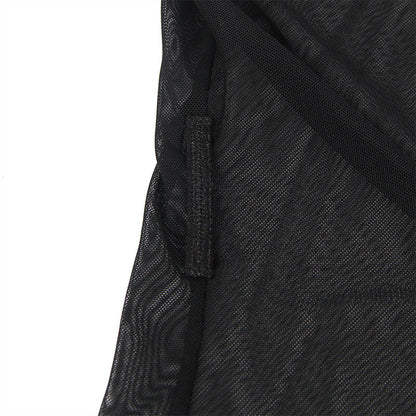 Subblime Transparent Fabric Robe With Lace Detail Black L/Xl | Niks.fi verkkokauppa