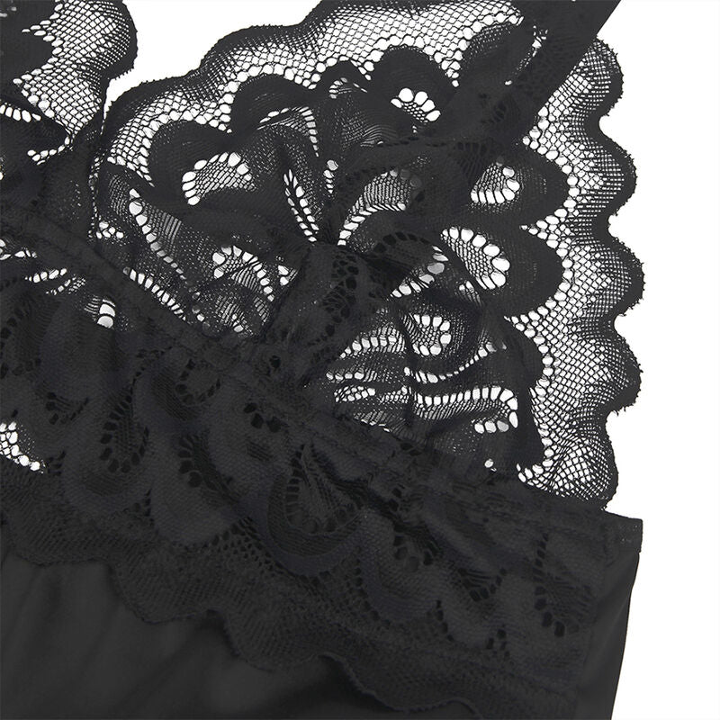 Subblime Babydoll With Floral Print Chest Black S/M | Niks.fi verkkokauppa