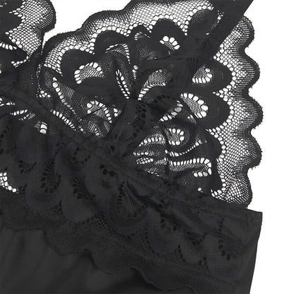 Subblime Babydoll With Floral Print Chest Black S/M | Niks.fi verkkokauppa