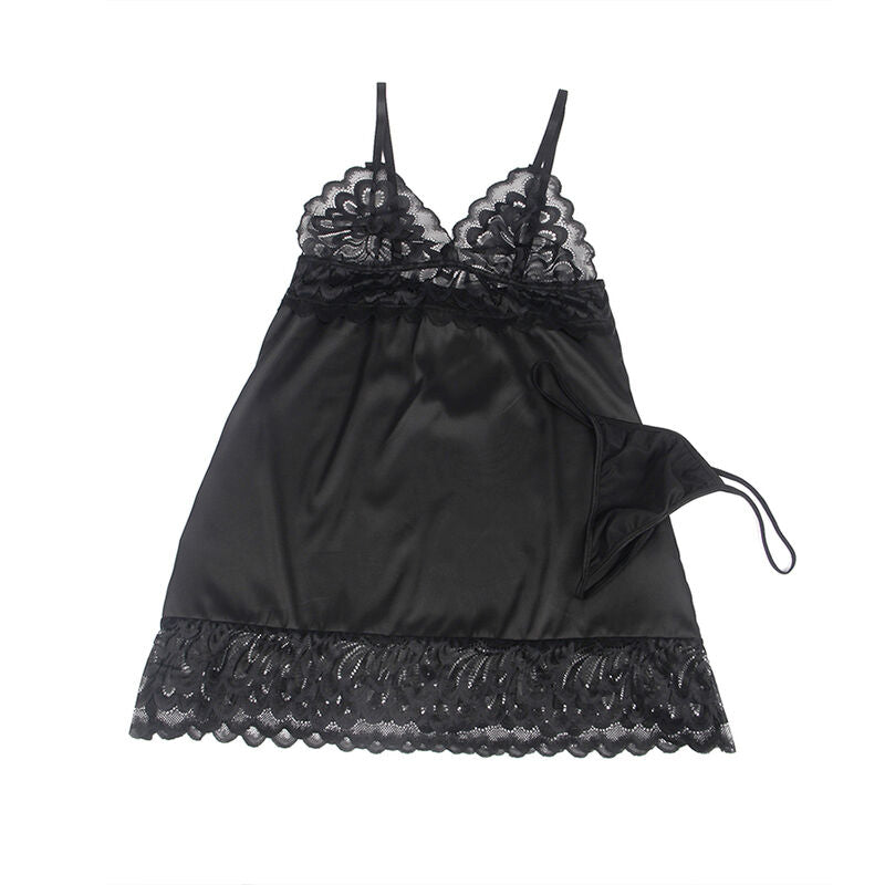 Subblime Babydoll With Floral Print Chest Black L/Xl | Niks.fi verkkokauppa