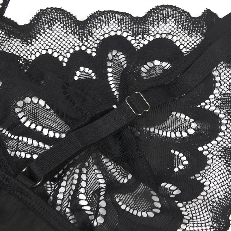 Subblime Babydoll With Floral Print Chest Black L/Xl | Niks.fi verkkokauppa