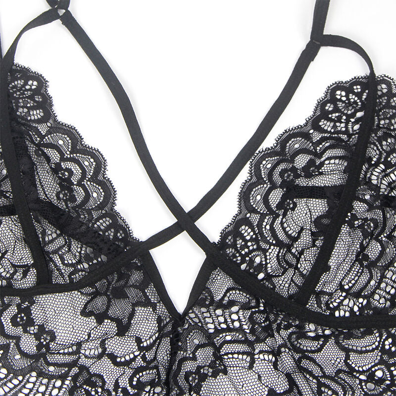 Subblime Lace Body Police Costume Black S/M | Niks.fi verkkokauppa