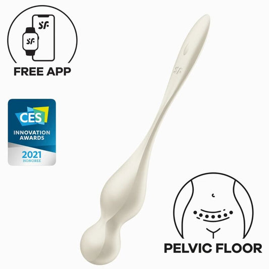Satisfyerlove Birds Vibrating Kegel Balls White | Niks.fi verkkokauppa