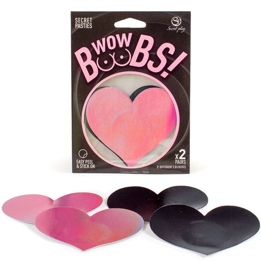 Secret Play Wow Boobs! Heart Nipple Covers | Niks.fi verkkokauppa