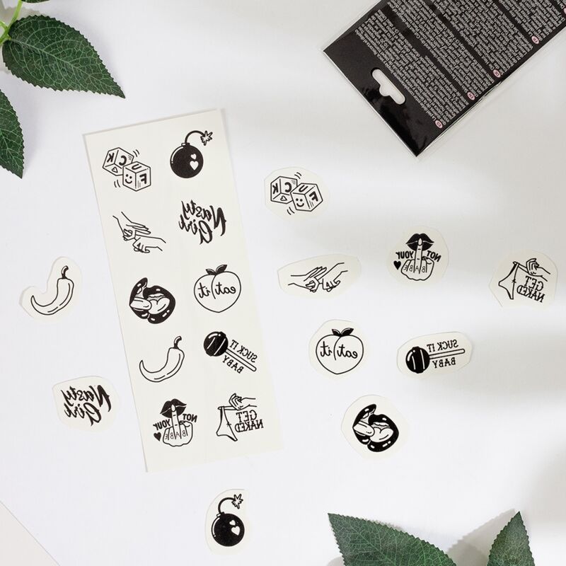 Secret Play Set Of 10 Spicy Collection Temporary Tattoos | Niks.fi verkkokauppa