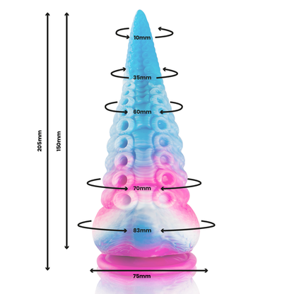 Epic Phorcys Blue Tentacle Dildo Big Size | Niks.fi verkkokauppa