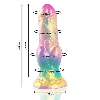 Epic Iris Dildo With Rainbow Testicles Of Pleasure | Niks.fi verkkokauppa
