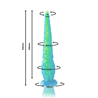 Epic Scylla Fluorescent Thin Tentacle Dildo Small Size | Niks.fi verkkokauppa