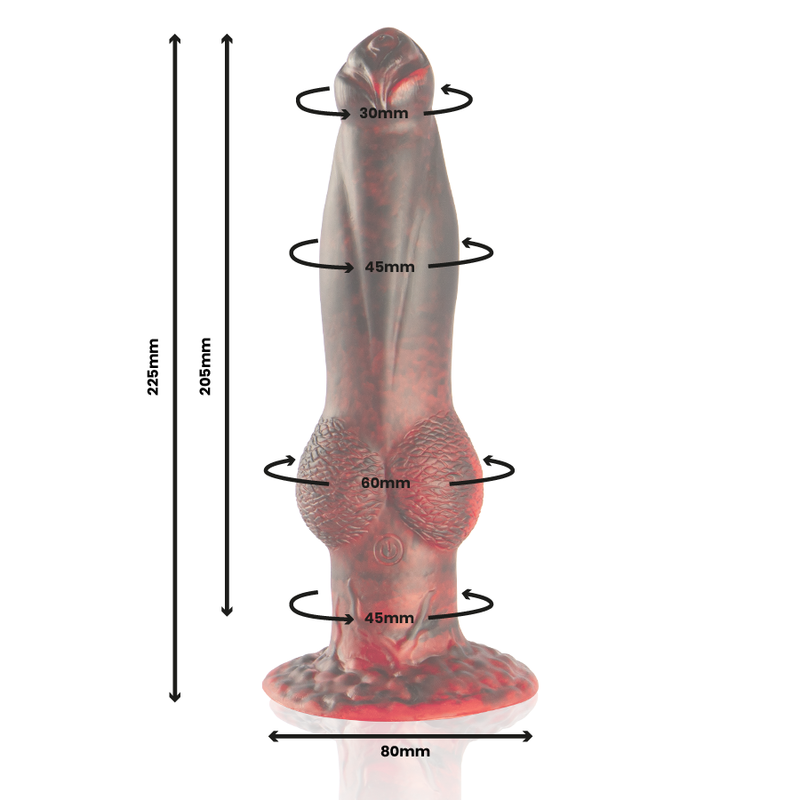Prometheus Dildo Titan In Flames Rechargeable Remote Control | Niks.fi verkkokauppa