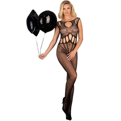 Livco Corsetti Fashionamahil Bodystocking Crotchless Black One Size | Niks.fi verkkokauppa