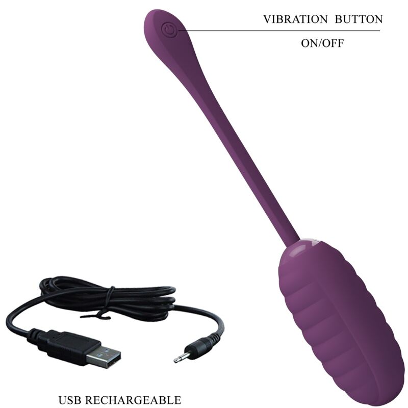 Pretty Lovecasper Purple Rechargeable Vibrating Egg | Niks.fi verkkokauppa