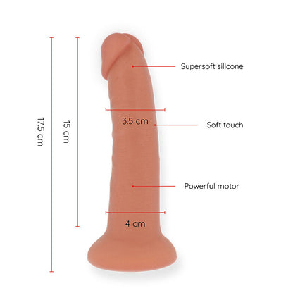 Small Bogotá Vibrator Dildo 9 Speeds Natural 17.5 Cm -O4 Cmfree App | Niks.fi verkkokauppa