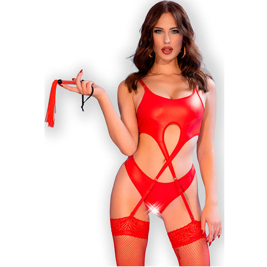 Chilirosecr 4625 Set Four Pieces Crotchless Red M | Niks.fi verkkokauppa